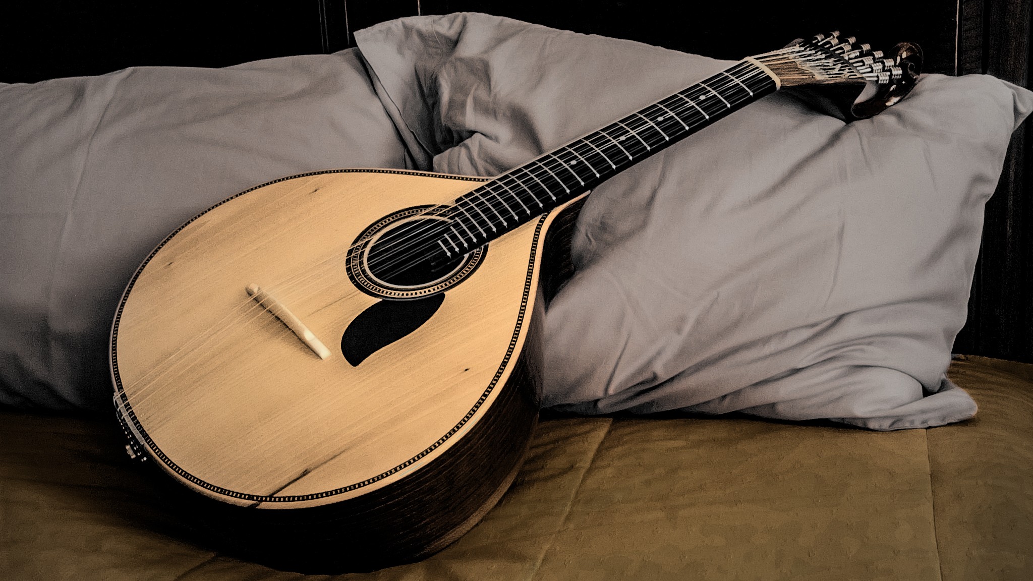 Mandolin on a pillow