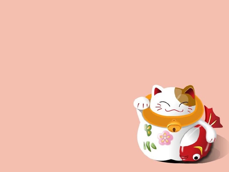 Maneki-neko Figurine — Pink