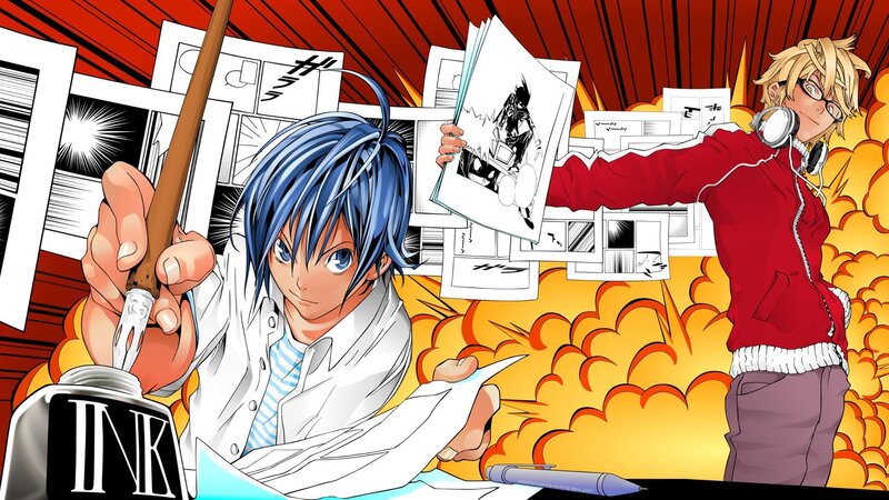Manga artists at work