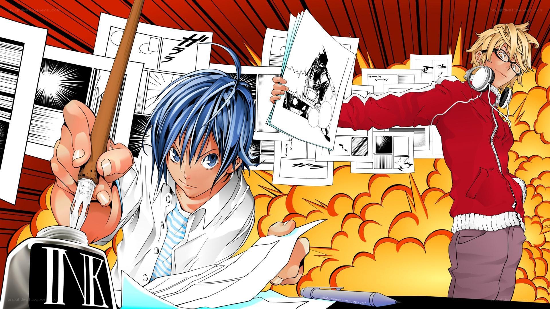 Manga artists at work