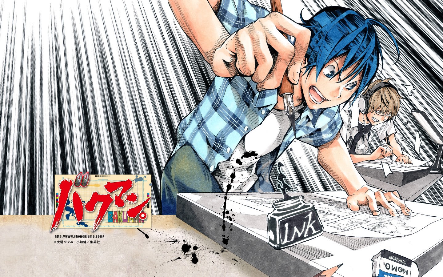 Manga artists at work