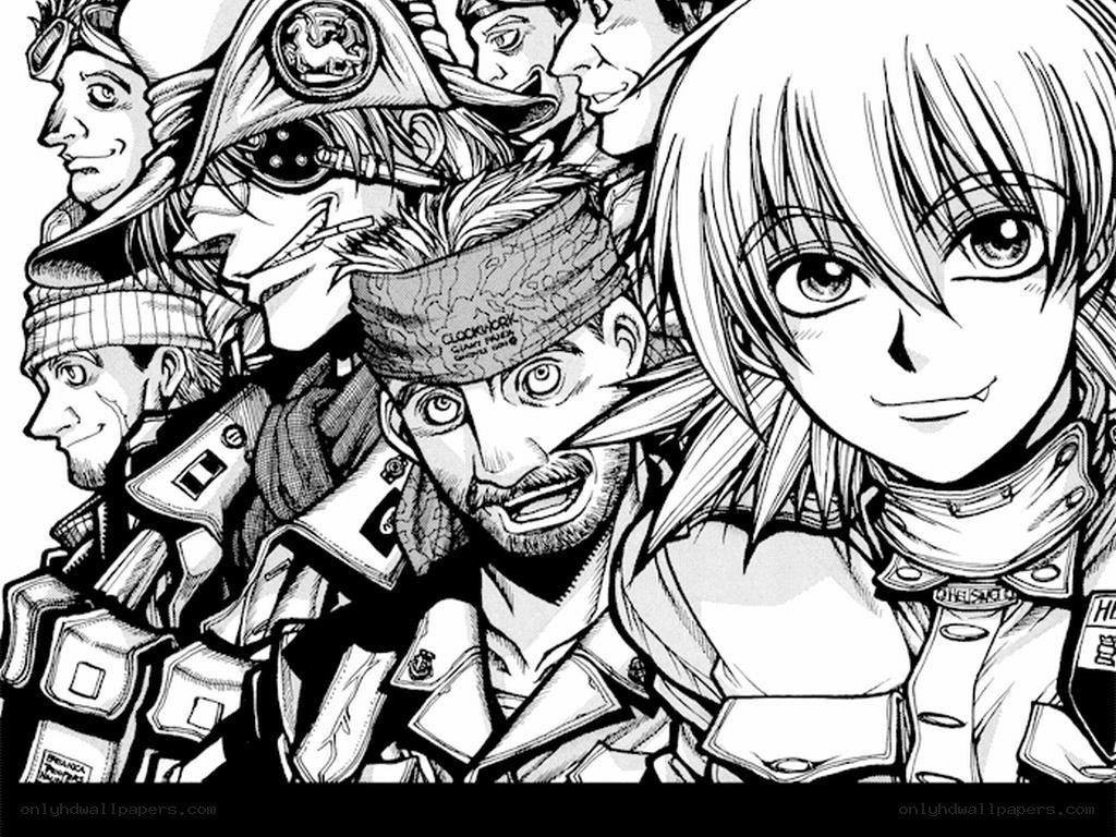 manga character group portrait