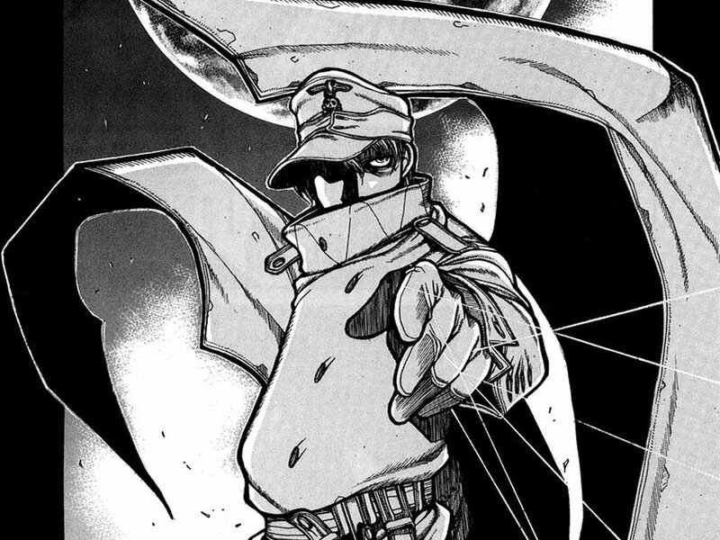 manga character in military gear
