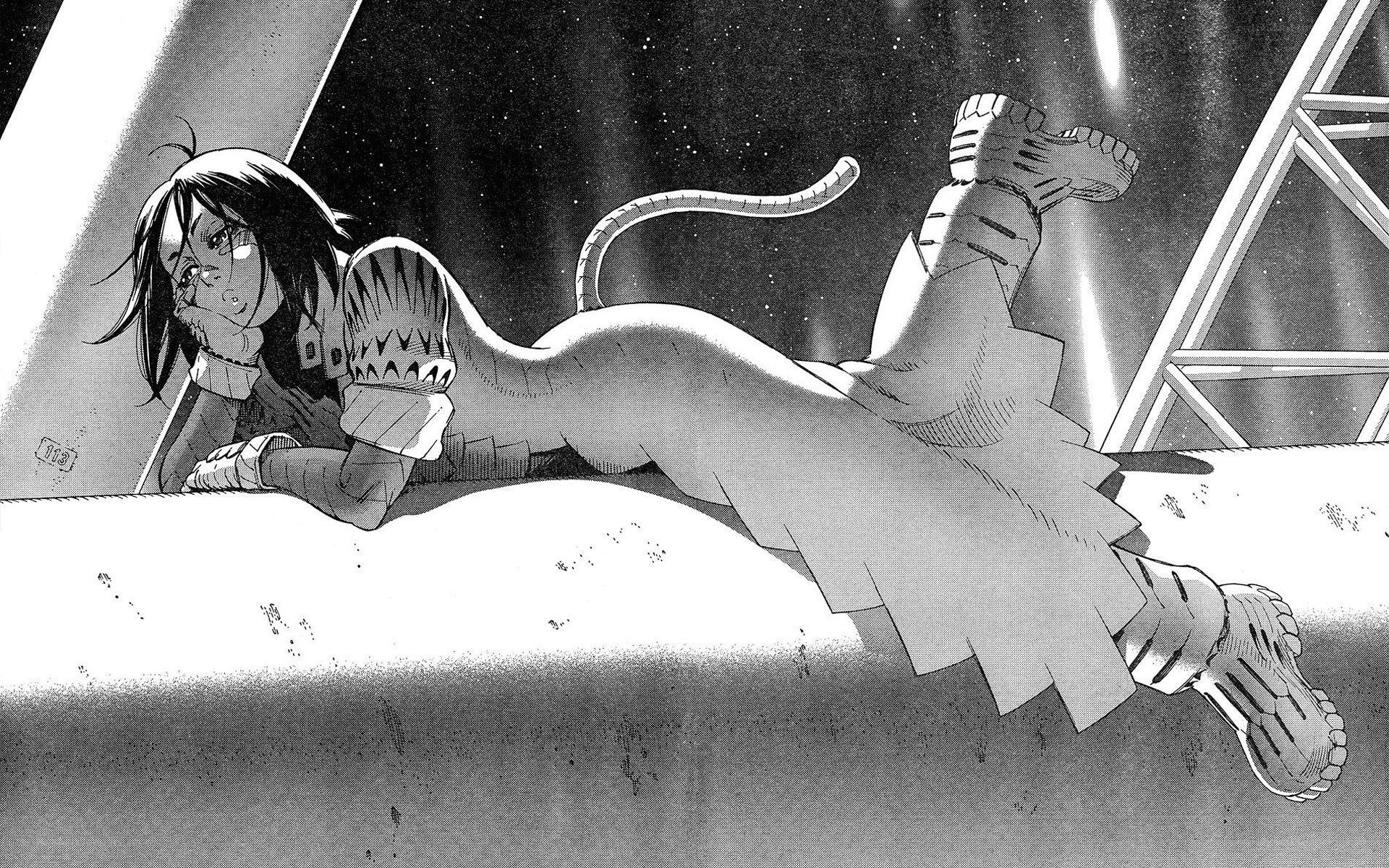 manga character lying on ground