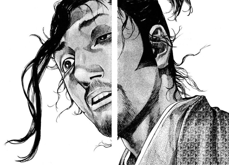 manga character split face