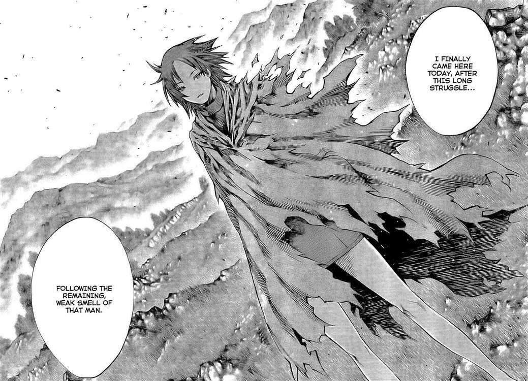 manga character with cloak