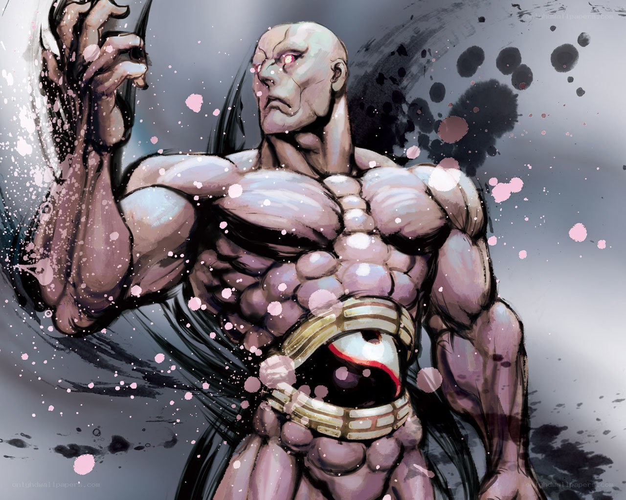 manga character with exposed abdomen