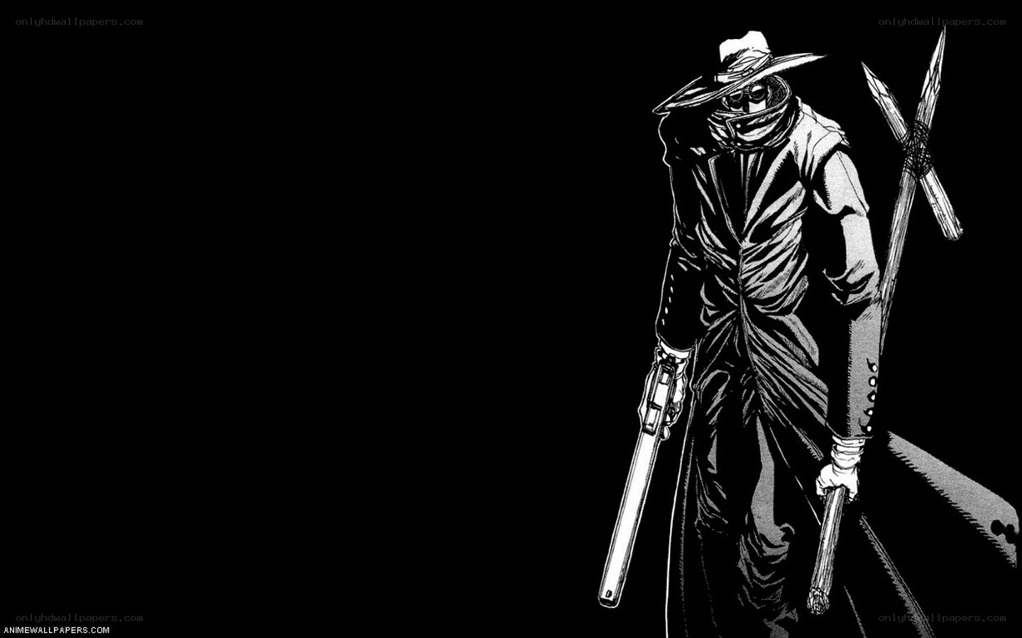 manga character with guns