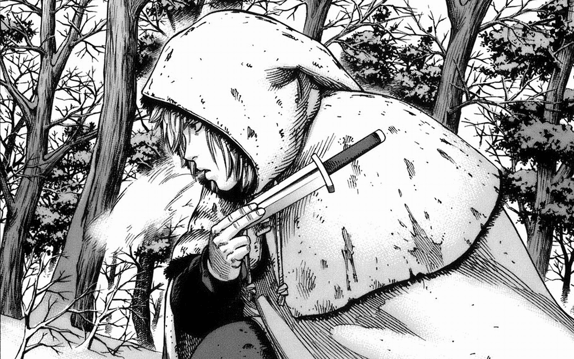manga character with sword