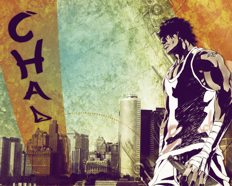 Manga Character with Sword — Orange