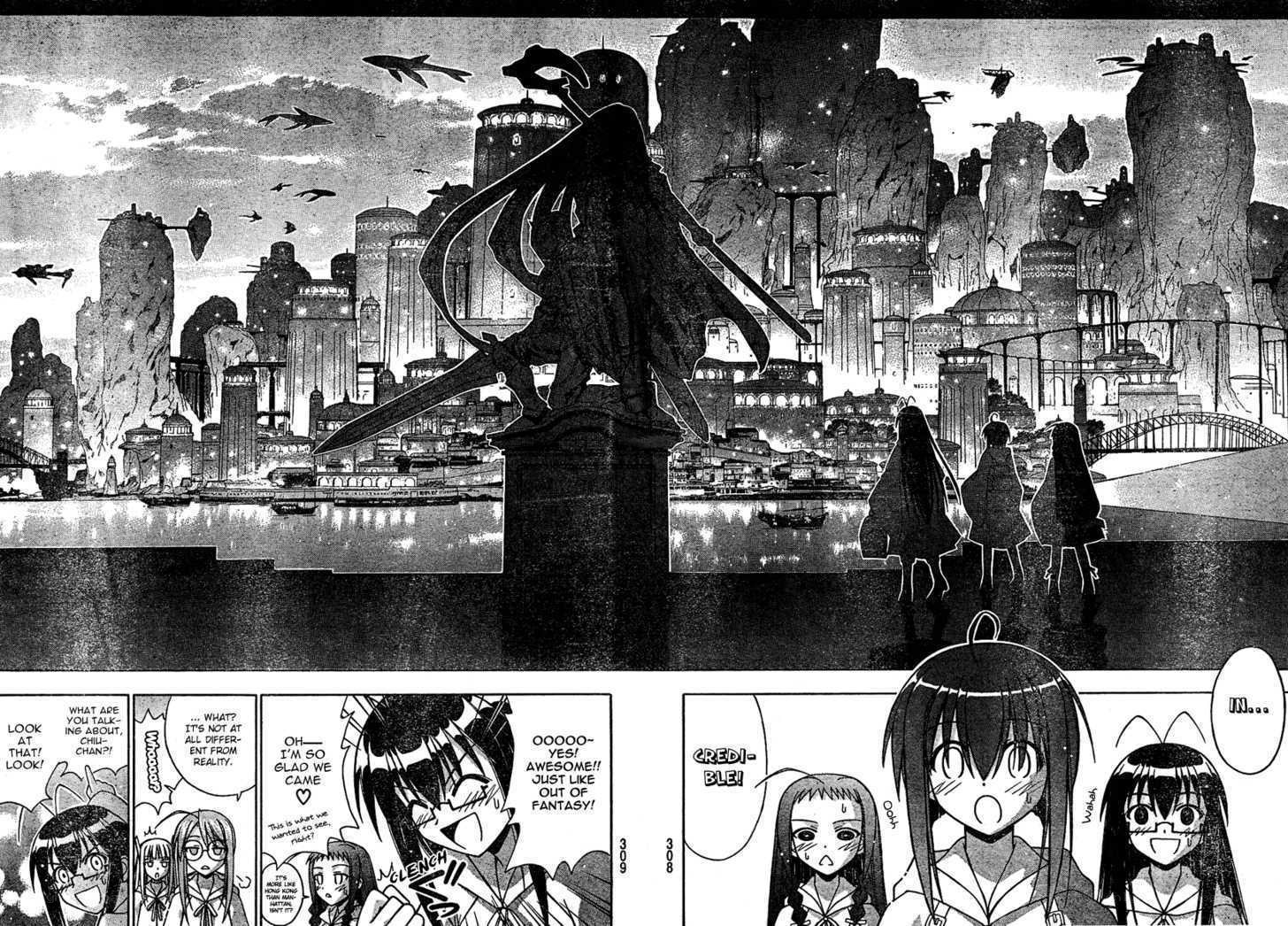 Manga cityscape scene