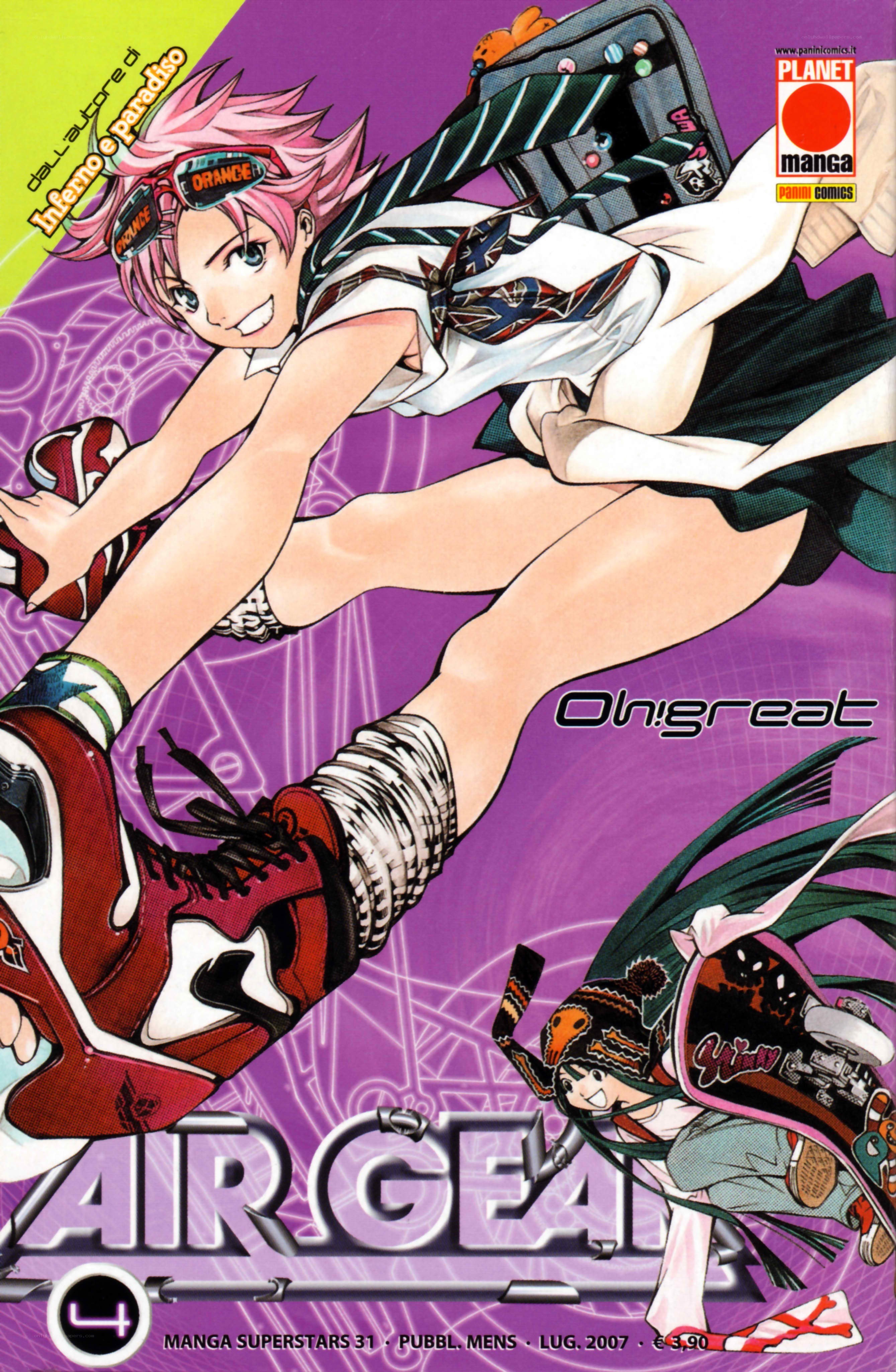 manga cover with pink-haired character