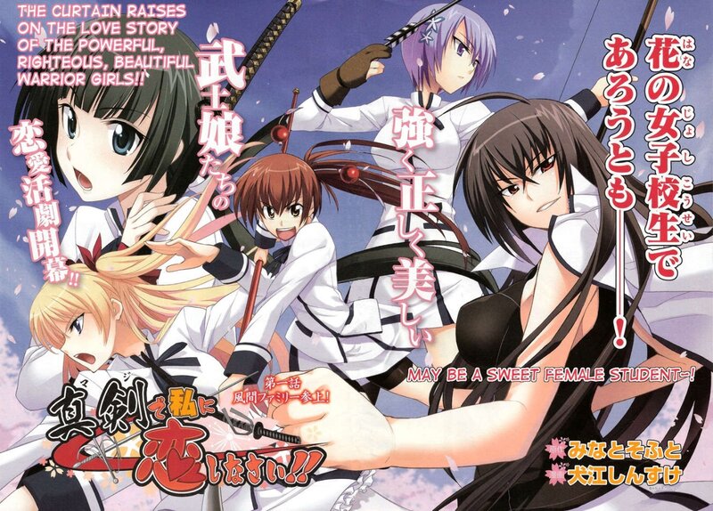 Manga cover with warrior girls