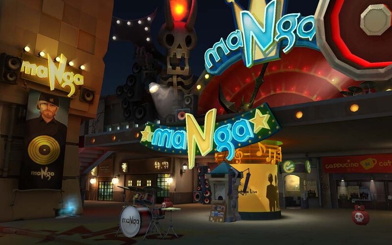 Manga music venue at night