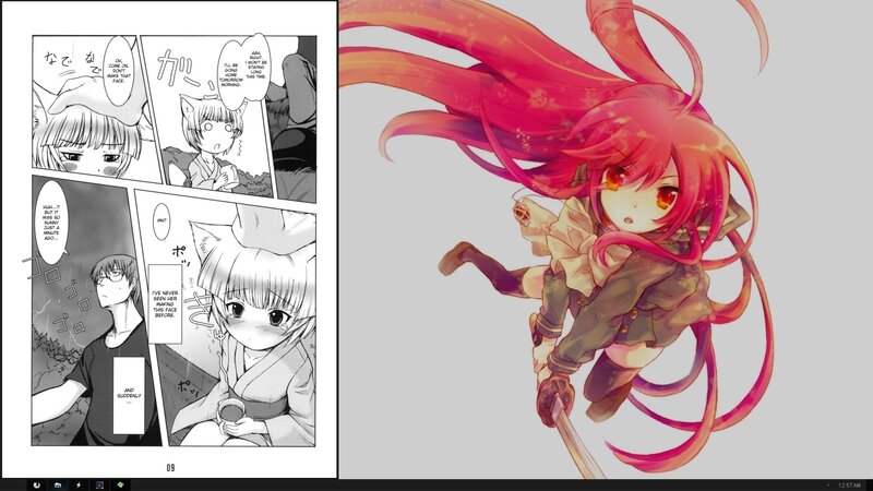 manga page and character art