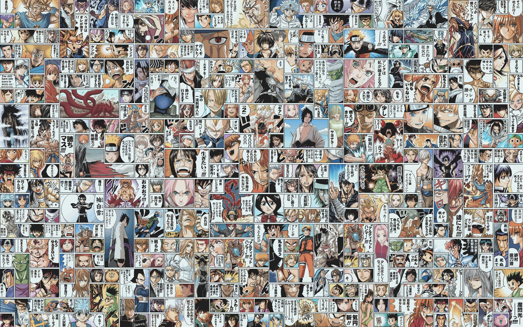 Manga panel collage