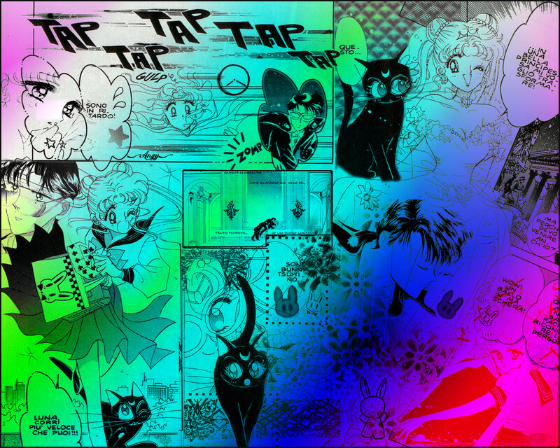 Manga Panel Collage — Green