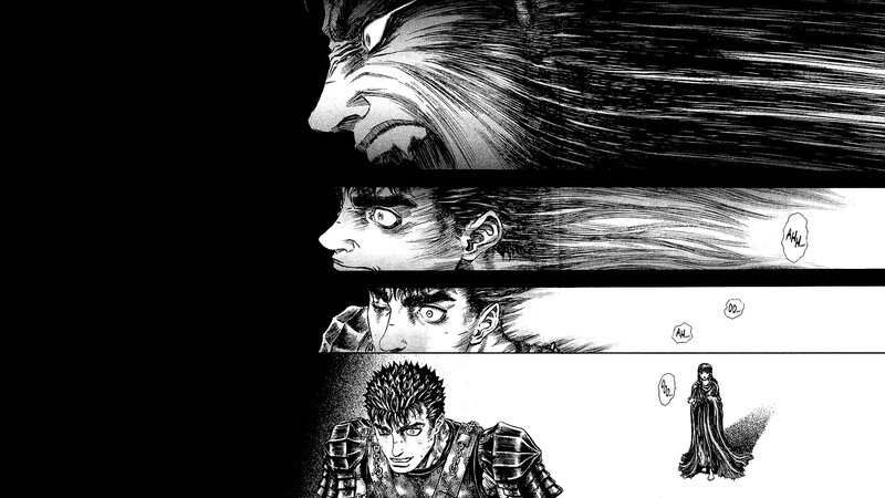 Manga Panel Sequence — Black, Dramatic