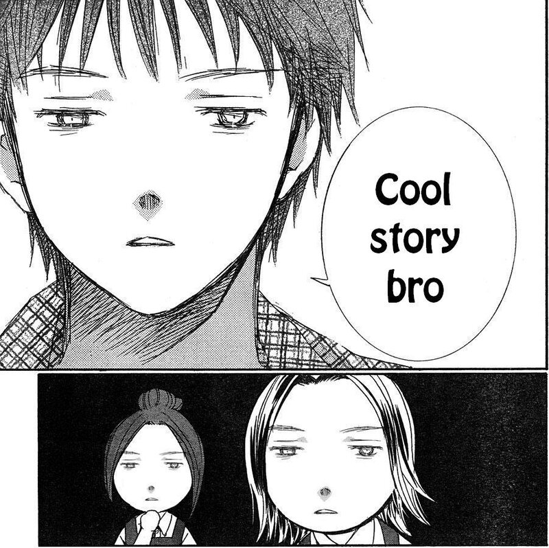 manga panel with dialogue