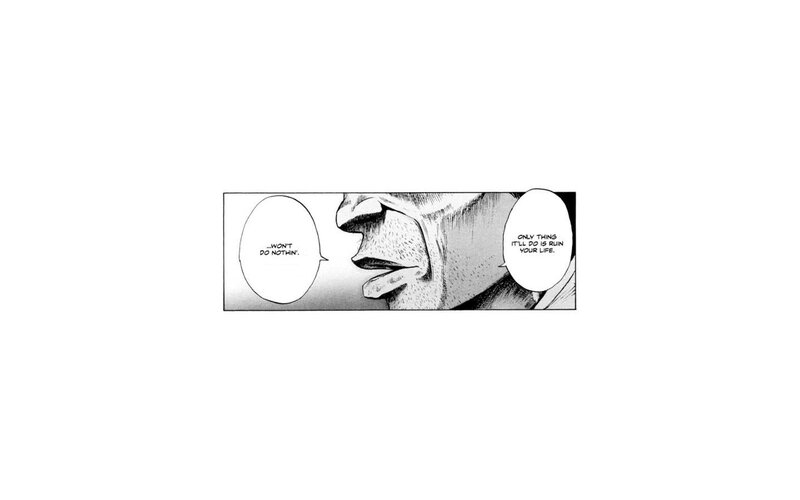 manga panel with dialogue