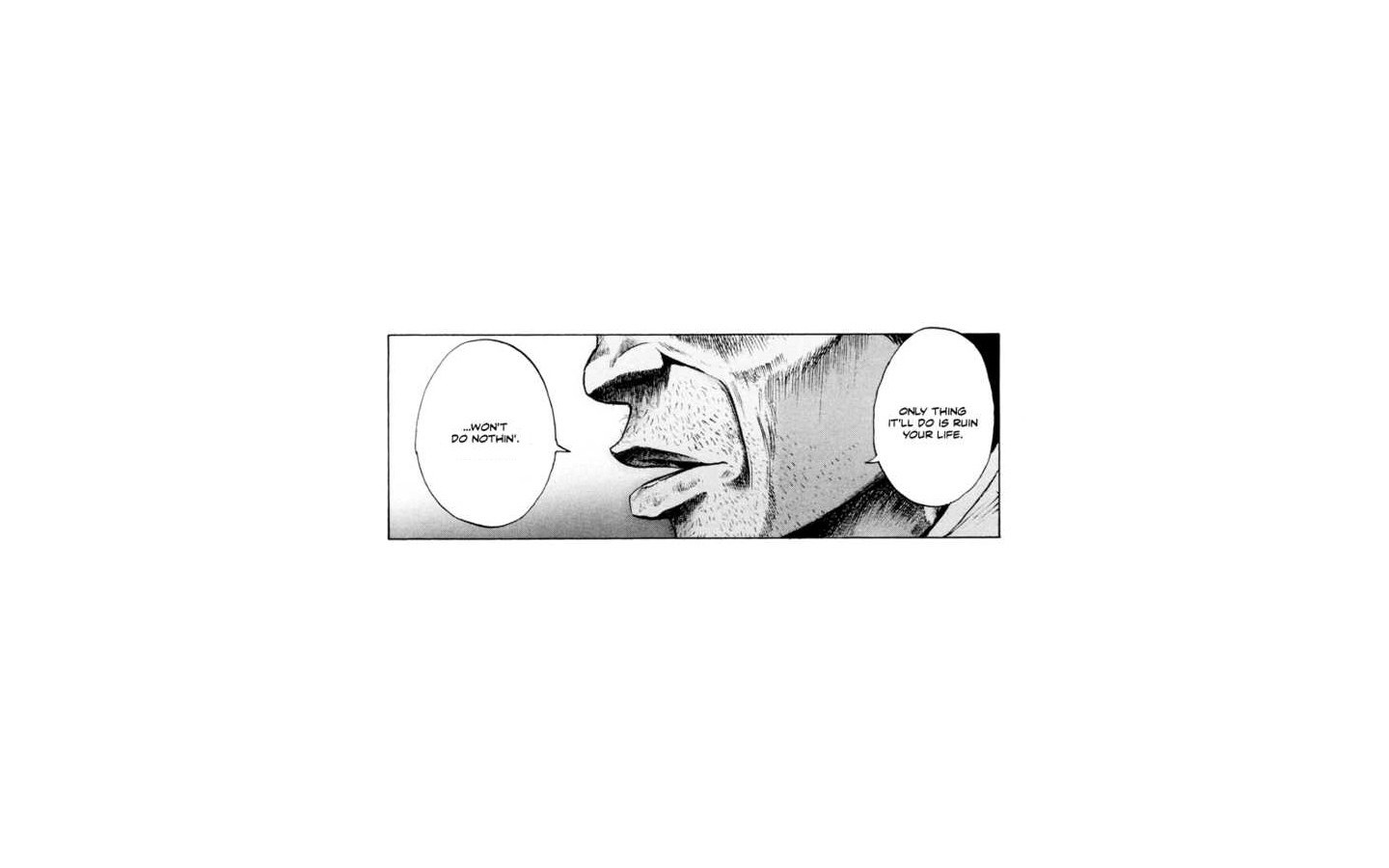 manga panel with dialogue