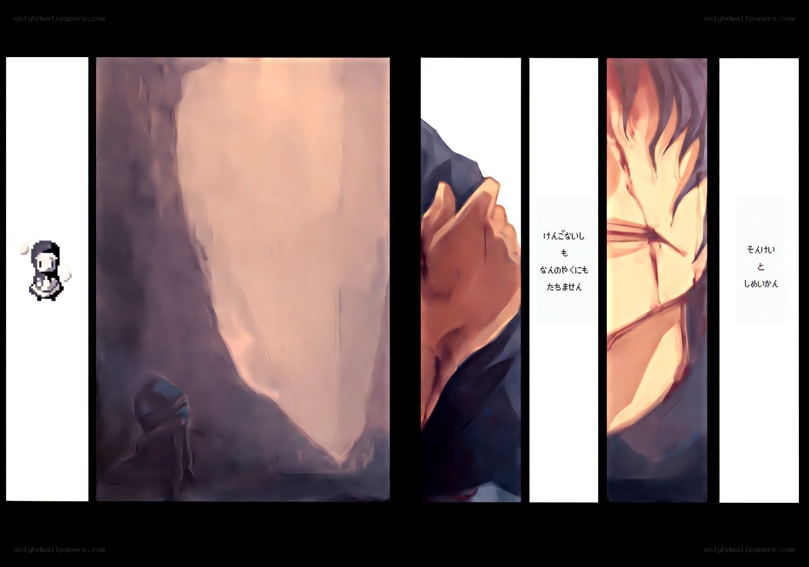manga panel with emotional scene