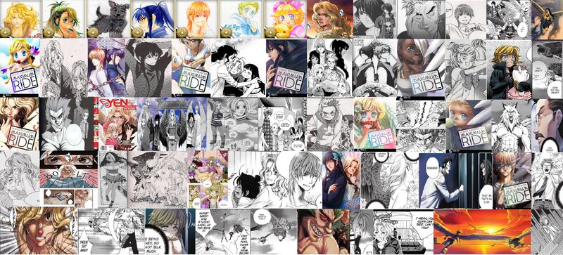 Manga Panels Collage — Black
