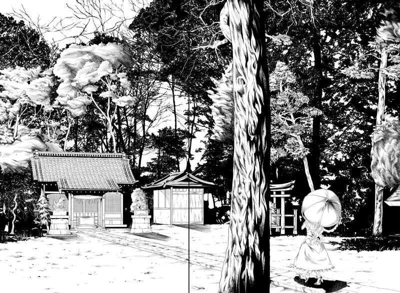 manga scene at a shrine