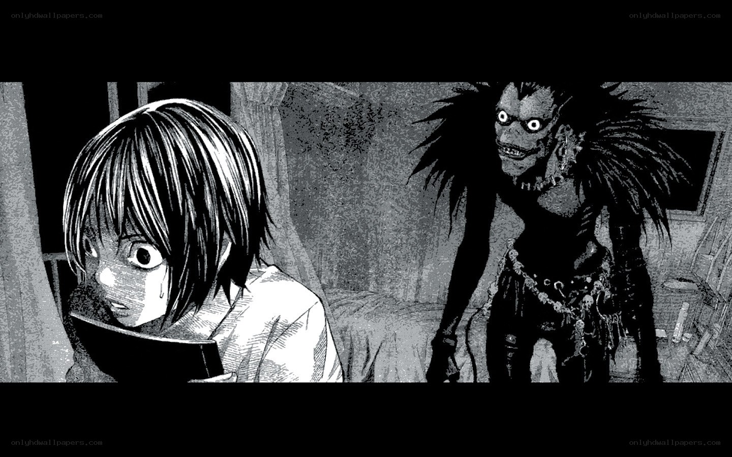 Manga scene with Shinigami