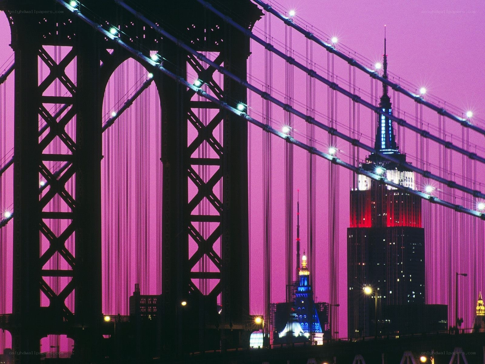 Manhattan Bridge at dusk