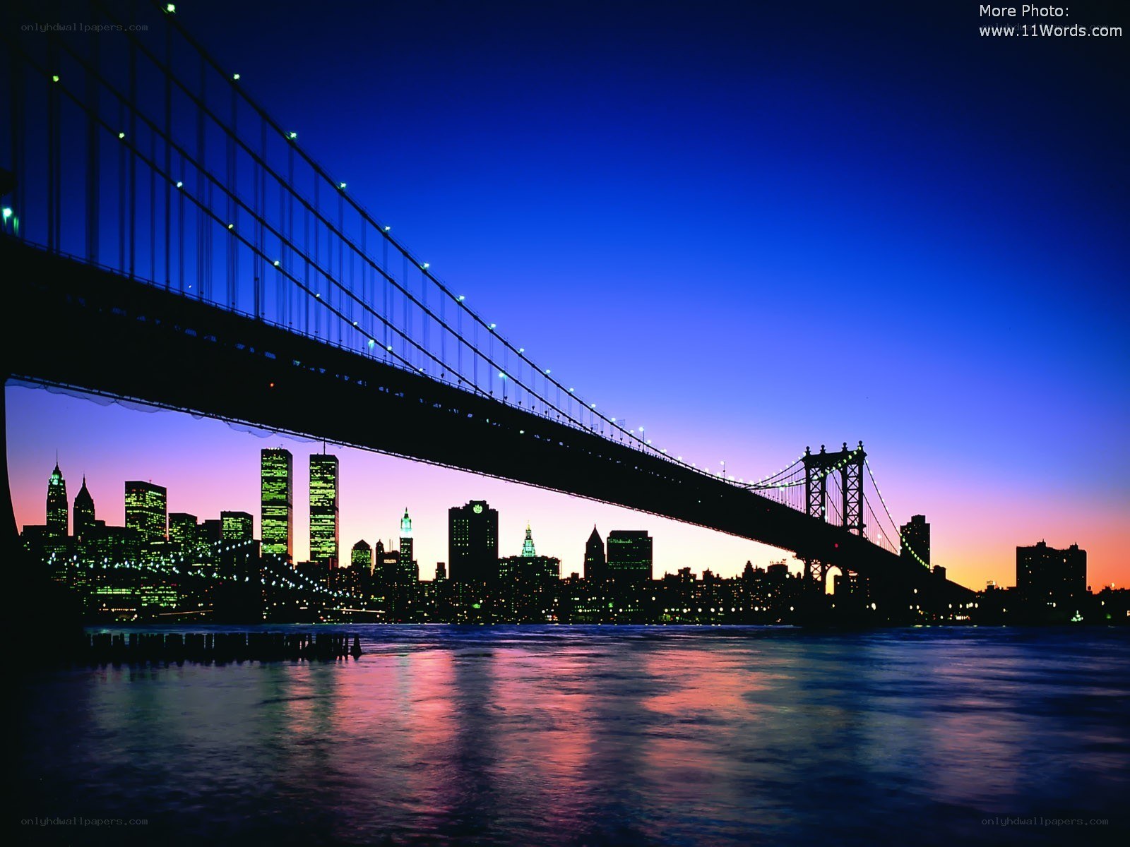 Manhattan Bridge at dusk