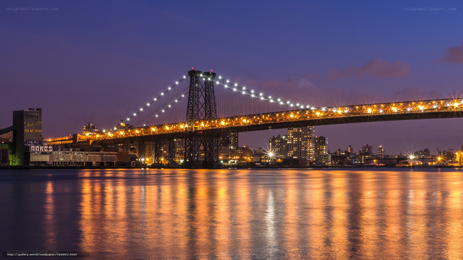 Manhattan Bridge at dusk