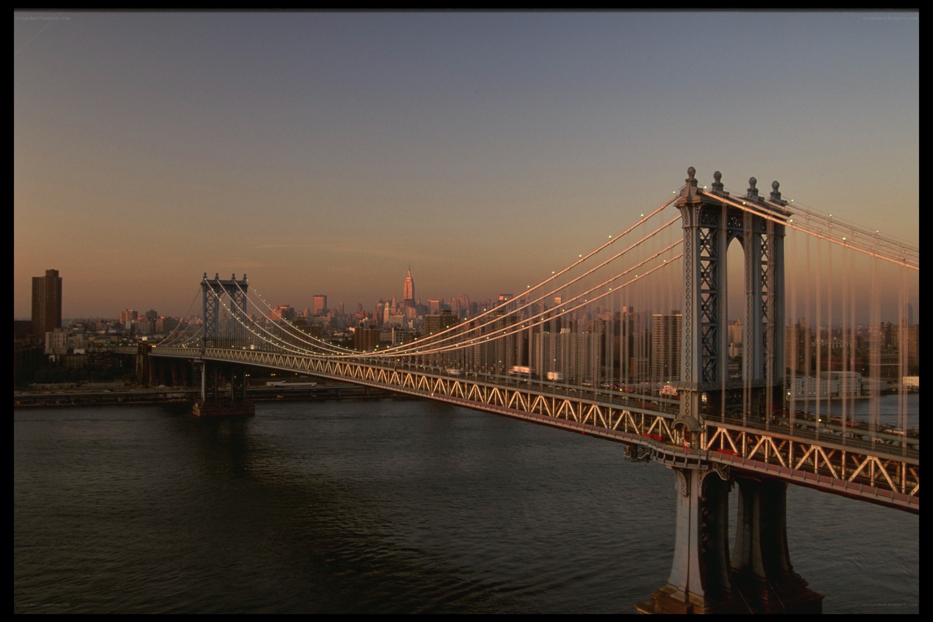 Manhattan Bridge at dusk