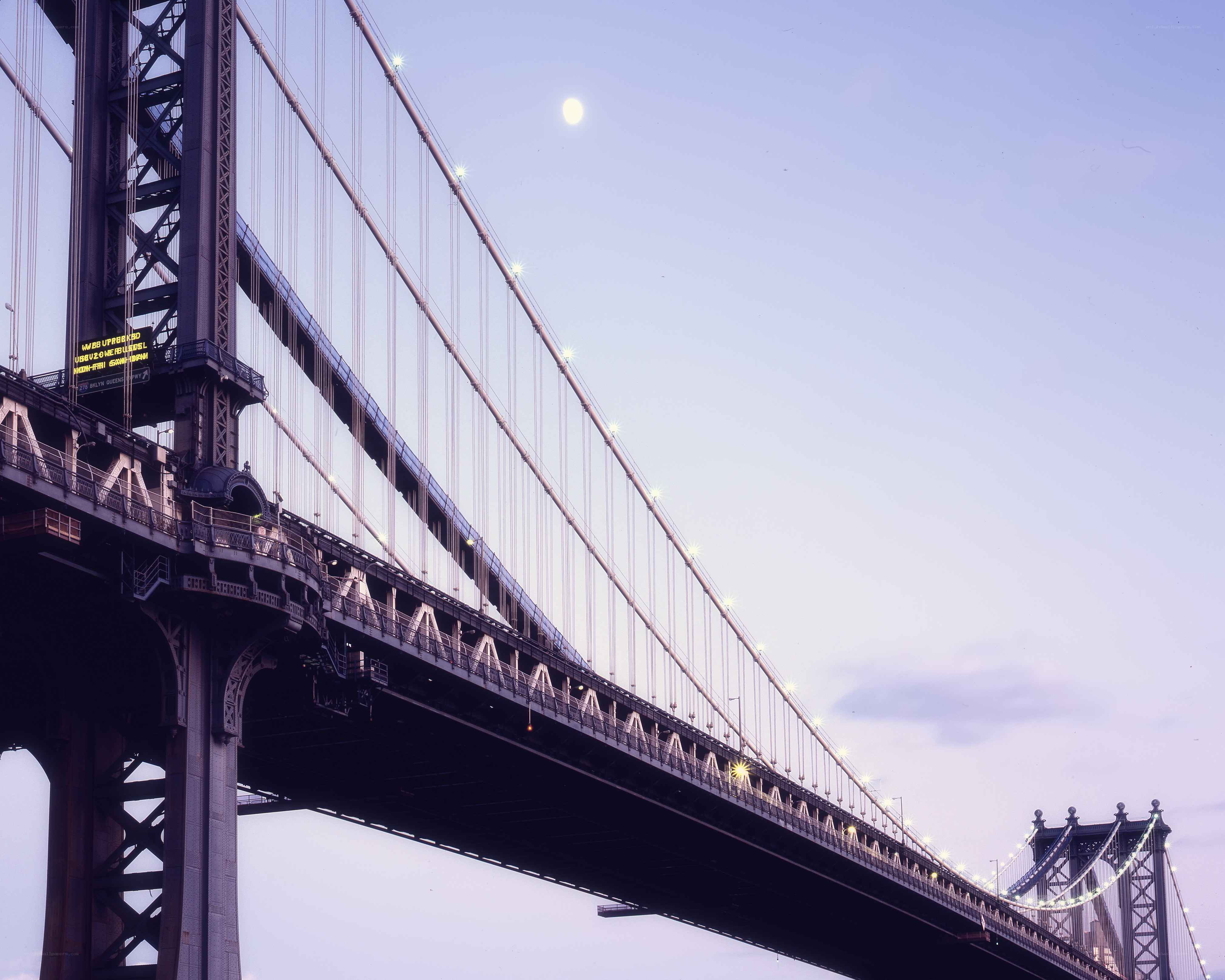 Manhattan Bridge at dusk