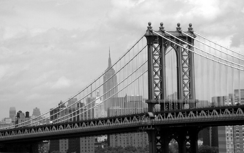 Manhattan Bridge — Black, Dramatic, Photograph