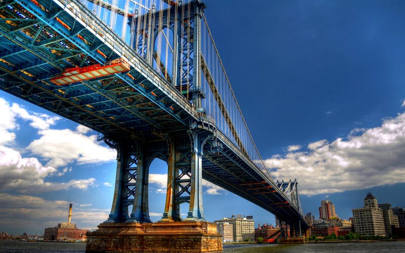 Manhattan Bridge — Blue