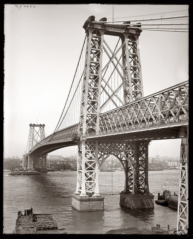 Manhattan Bridge construction