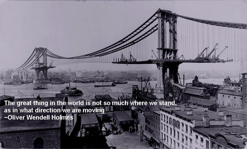 Manhattan Bridge Construction — Black