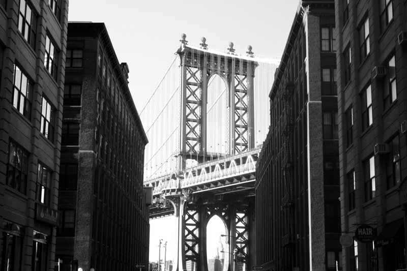 Manhattan Bridge View — Black, Dramatic
