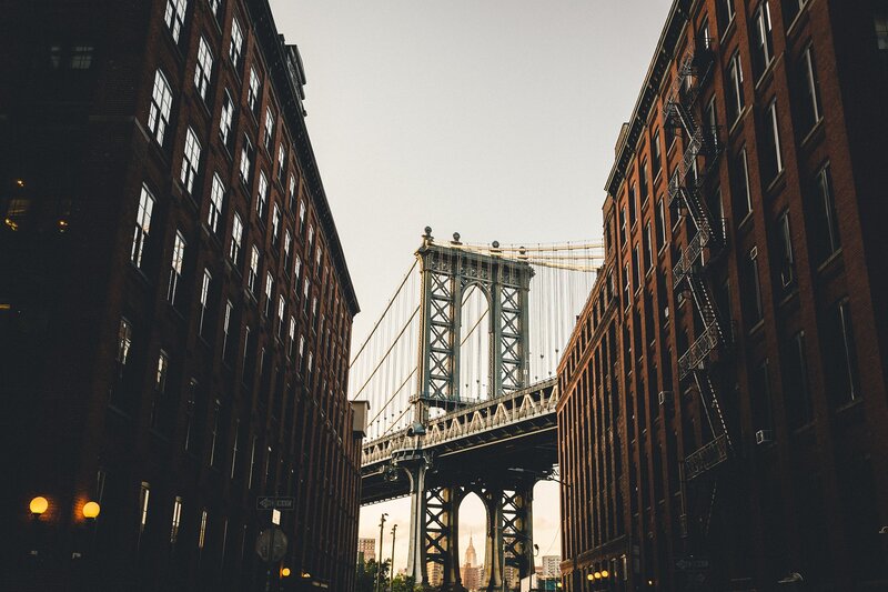 Manhattan Bridge View — Brown, Dramatic, Sunset