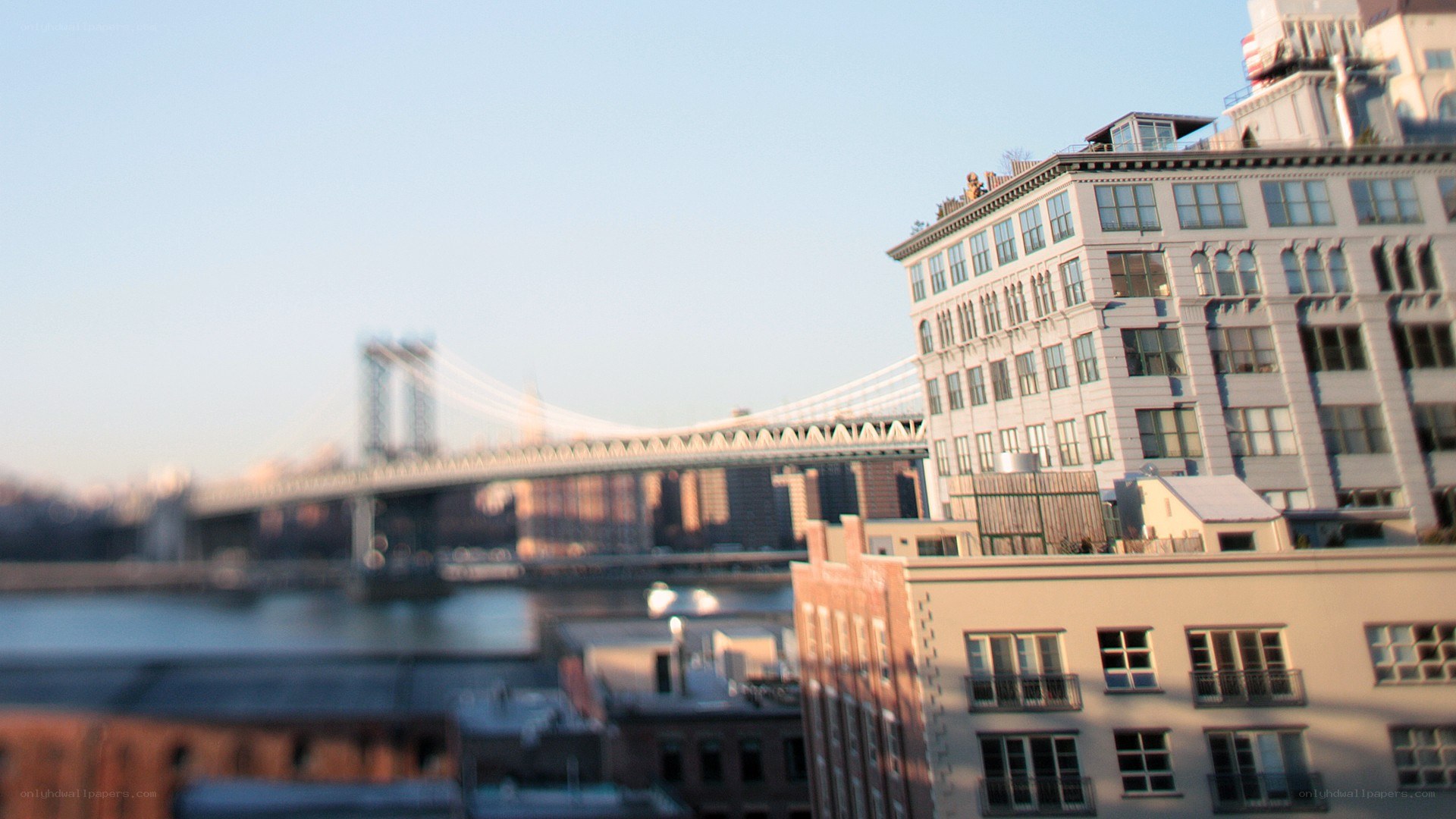 Manhattan Bridge view from Brooklyn