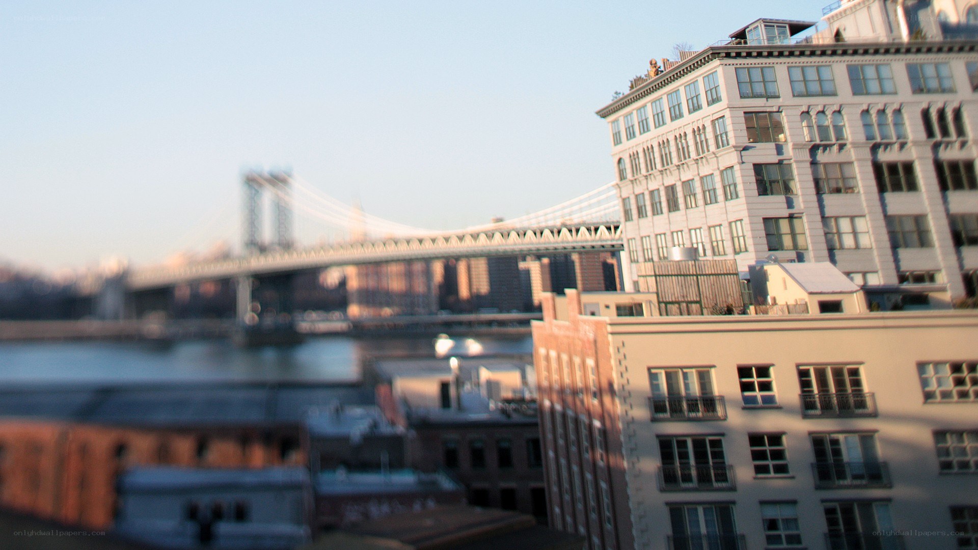 Manhattan Bridge view from buildings