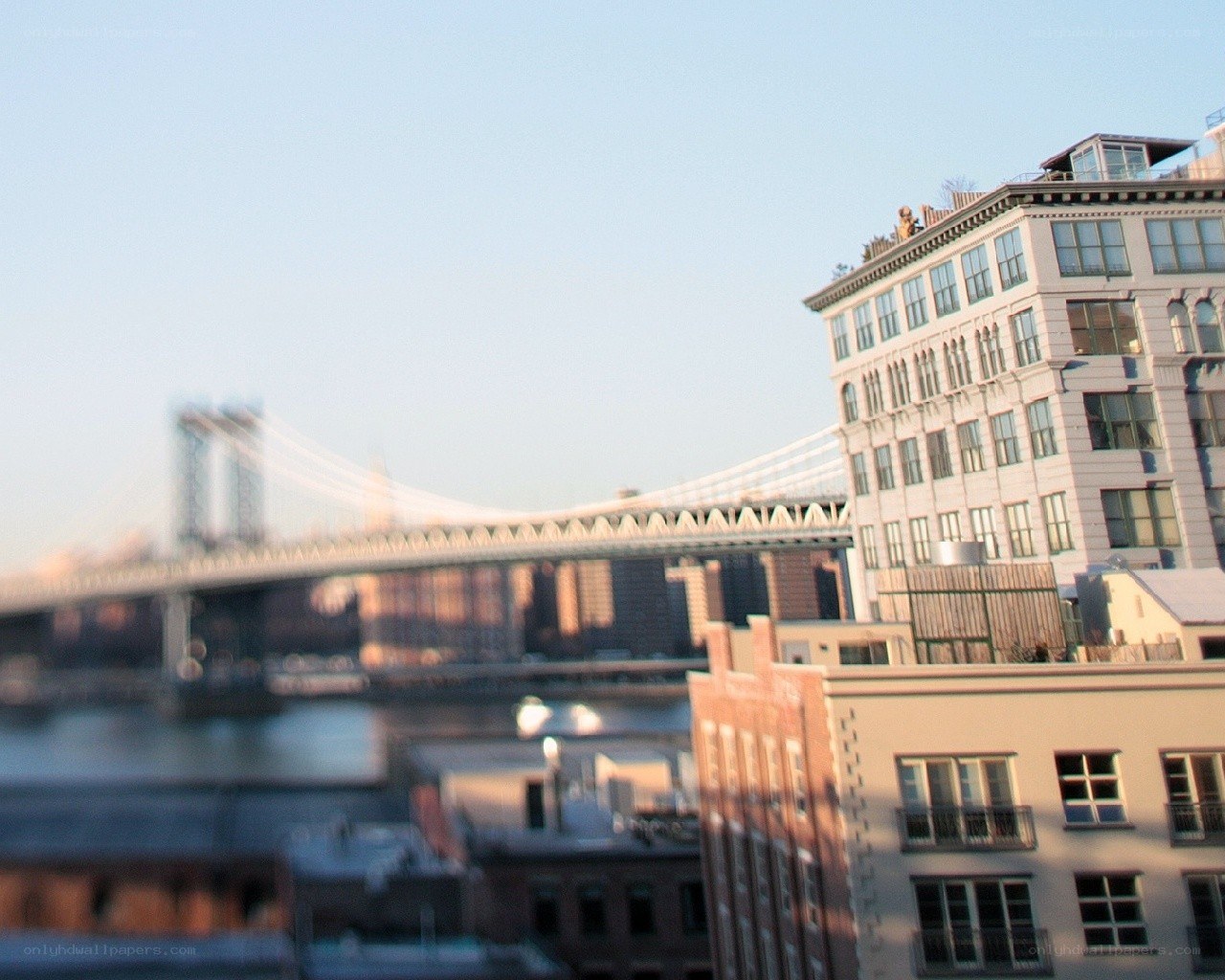 Manhattan Bridge view from buildings