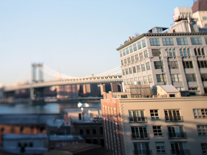 Manhattan Bridge view from rooftops
