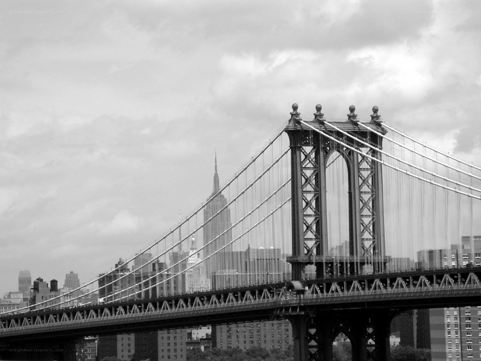 Manhattan Bridge with Empire State Building