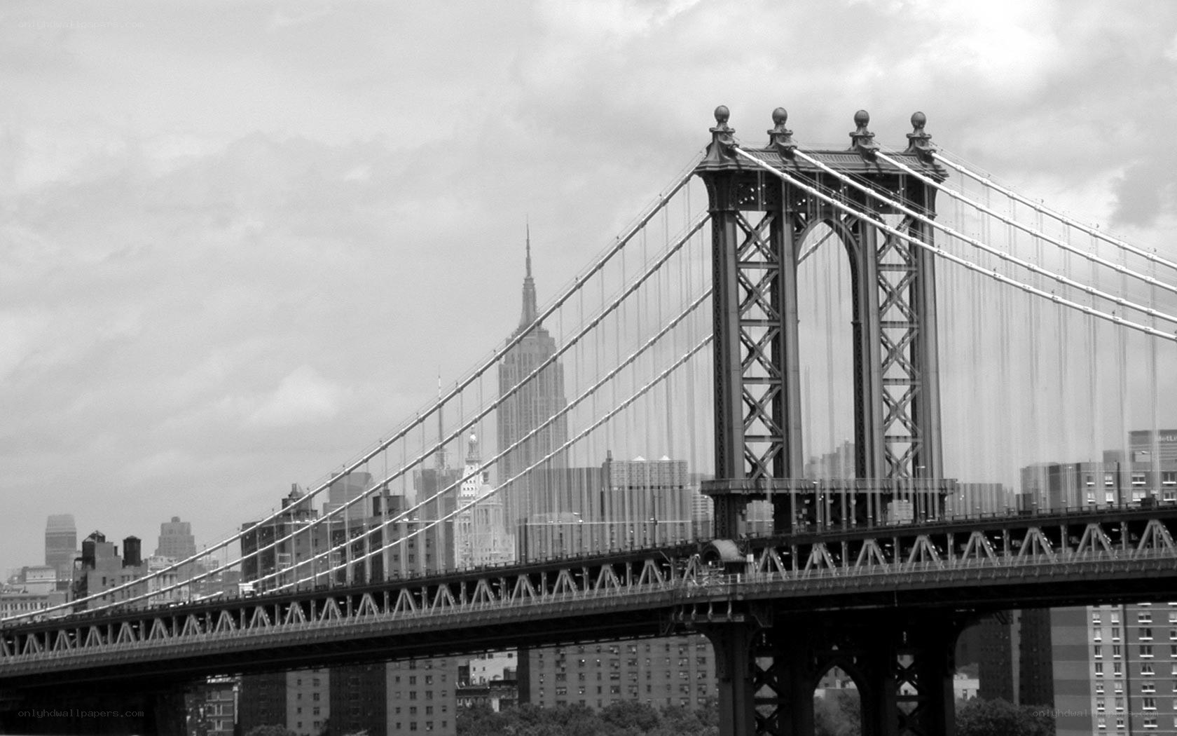 Manhattan Bridge with Empire State Building