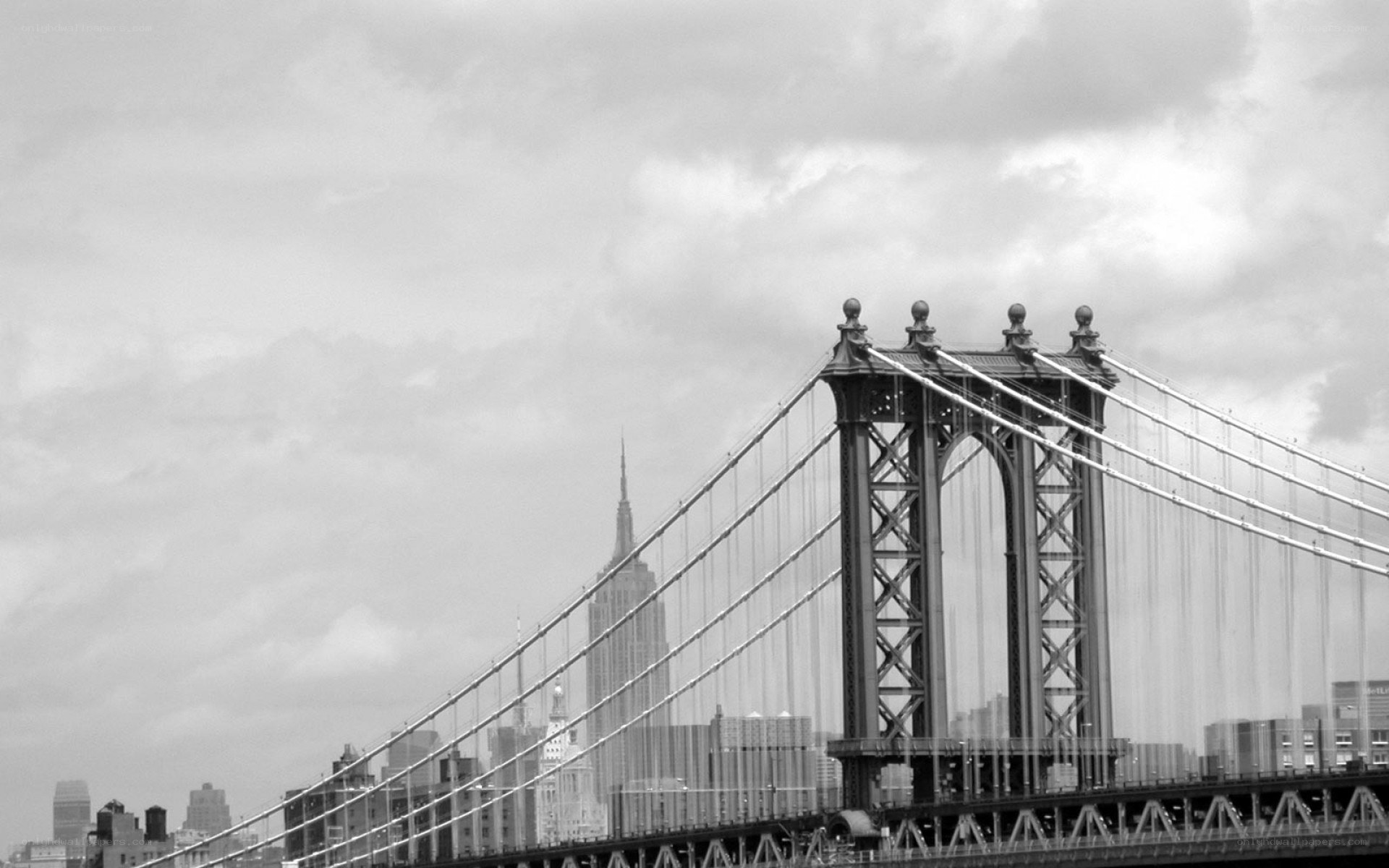 Manhattan Bridge with Empire State Building