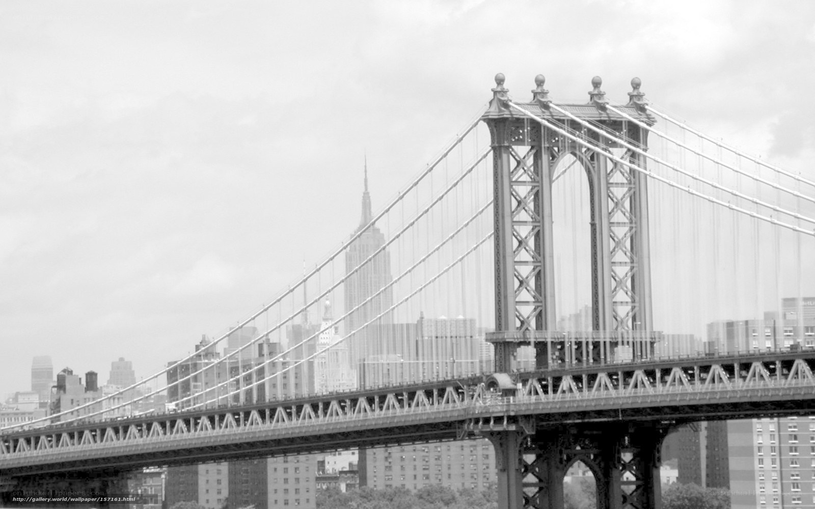 Manhattan Bridge with Empire State Building