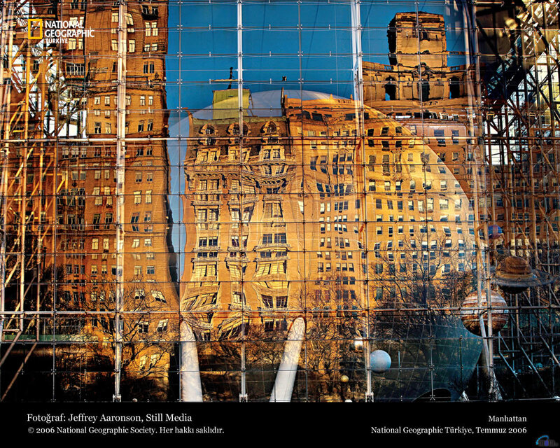 Manhattan buildings reflected