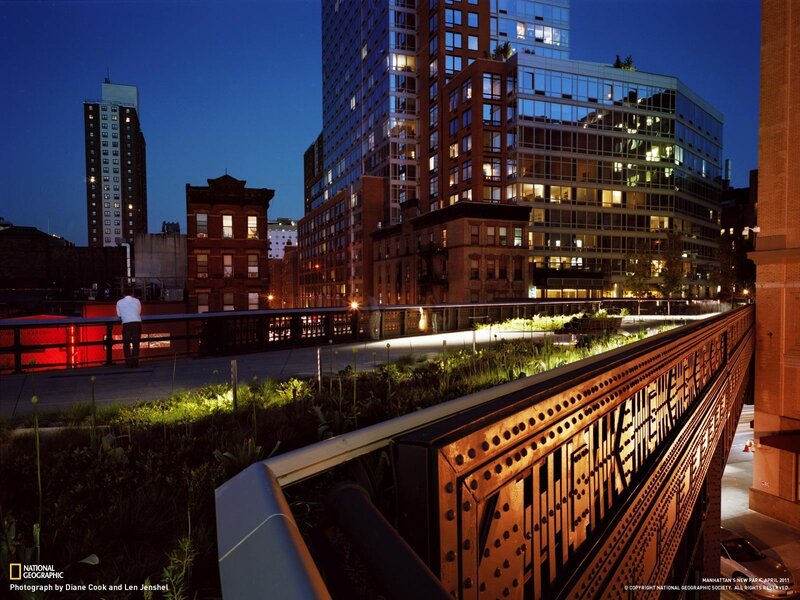 Manhattan's High Line at dusk